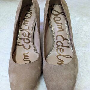 Sam Edelman Suede Elise Pumps Oatmeal - Size 10M